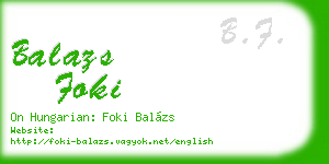 balazs foki business card
